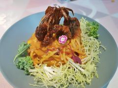 辣螃蟹意粉配酥炸软壳蟹-BossBabe亲子餐厅(金光华广场店)
