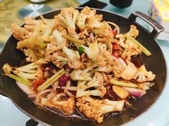 干锅有机菜花-正阳春烤鸭(华捷道店)