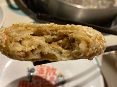 手打秘制麻酱烧饼-南城十里潮汕鲜牛火锅·鲜虾生滚粥(融汇老商埠店)