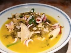 上虞腌菜煮鲜鱿-寻宝记绍兴菜(状元店)