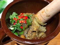 尖椒擂茄子-老滇山寨•云南特色菜•地方菜•民族风情歌舞表演(金碧店)