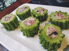 苦瓜酿肉-好汉锅园林秘制老火锅 柴火霸王鸡(金沙店)