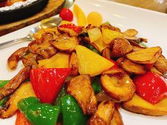 时蔬炒牛肝菌-今雅缘素食馆(珠江路美食街店)