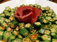 黑椒牛肉拼秋葵-将相和·海鲜蒸饺大连菜