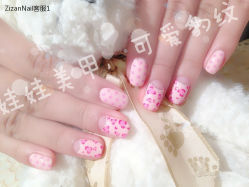 娃娃美甲，日单秀气小豹纹，小琴美甲师-娃娃美甲wawa nail salon