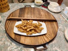 炸蘑菇-三里屯土灶炖公鸡地锅鸡(江东店)
