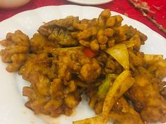 孜然爆双花-大眼锅贴水饺(河东店)