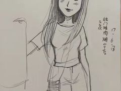 给客人画的卡通画-獨門烤肉(开发区店)