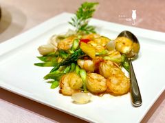 港式芦笋炒虾仁-泰悦一品·粤菜·烤鸭·茶点(金融街店)