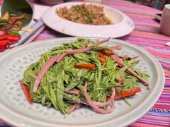 火腿炒松针-香巴拉云南餐厅(华莱坞店)