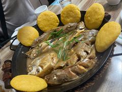 鱼锅贴饼-景祥海鲜美食餐厅