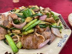 尖椒芹菜炒鹅杂-烧鸭佬农庄