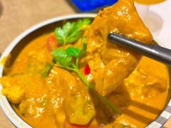 咖喱时蔬配手抓饼-若蘭慈·无国界素食料理(欢乐海岸店)