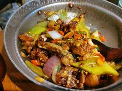 嫩仔姜炒牛蛙-吃饭皇帝大土家民族菜(正大广场店)