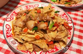Fried Tofu Skin Stir-Fried with Pork Belly