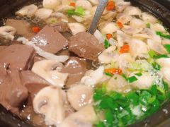 蘑菇肉丝鹅血汤-金典银峰老鹅馆·昆山菜(亭林公园店)