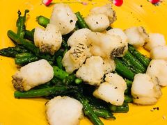 芦笋烩银鳕鱼-甜阿姨·天台花园私房菜(万松园店)