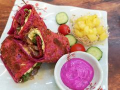 火龙果卷饼-甘味食堂(素食料理/蔬食料理/恆春美食)
