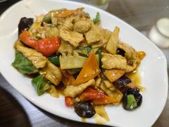 木耳笋片炒肉-溱湖八鲜菜馆