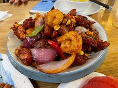 椒香虾仁爆鸡球-陈傻子餐厅(世纪都会店)
