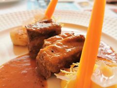 牛胸肉和扇贝-香格里拉鱼跃地中海西餐厅·牛排披萨