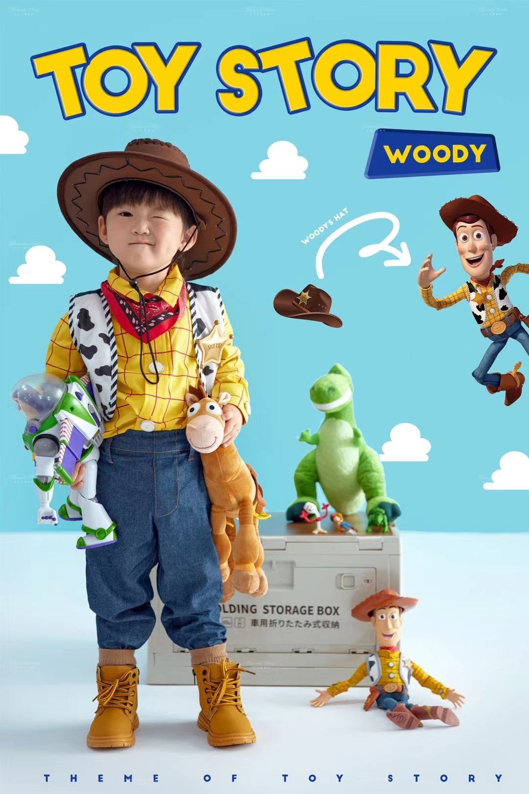 宝宝周岁照 走进玩具总动员小胡迪