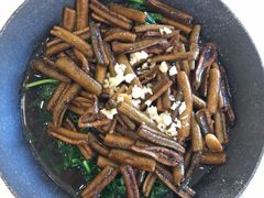 韭菜台炒鳝肚-怡园饭店-餐厅(四望亭店)