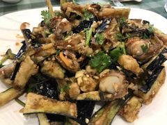茄子拌扇贝-华圆美食
