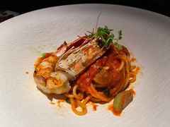 黑椒虎皮大虾意面-弦月窗LUNETTE BY AMANDA(复兴路店)