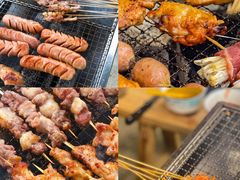 -山野的朋友露营炭火烤肉