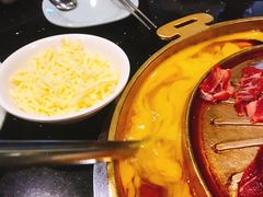 锅底芝士煎蛋-猪啊牛呀羊啊铜盘烤肉(正大广场店)