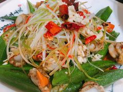 秋葵炝扇贝-新渝干锅辣鸭头(万年泉路店)