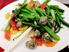 菜心炒鱼丸-番禺宾馆丽苑厅