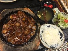 铁板黑椒牛舌定食-石屋料理(南京西路店)