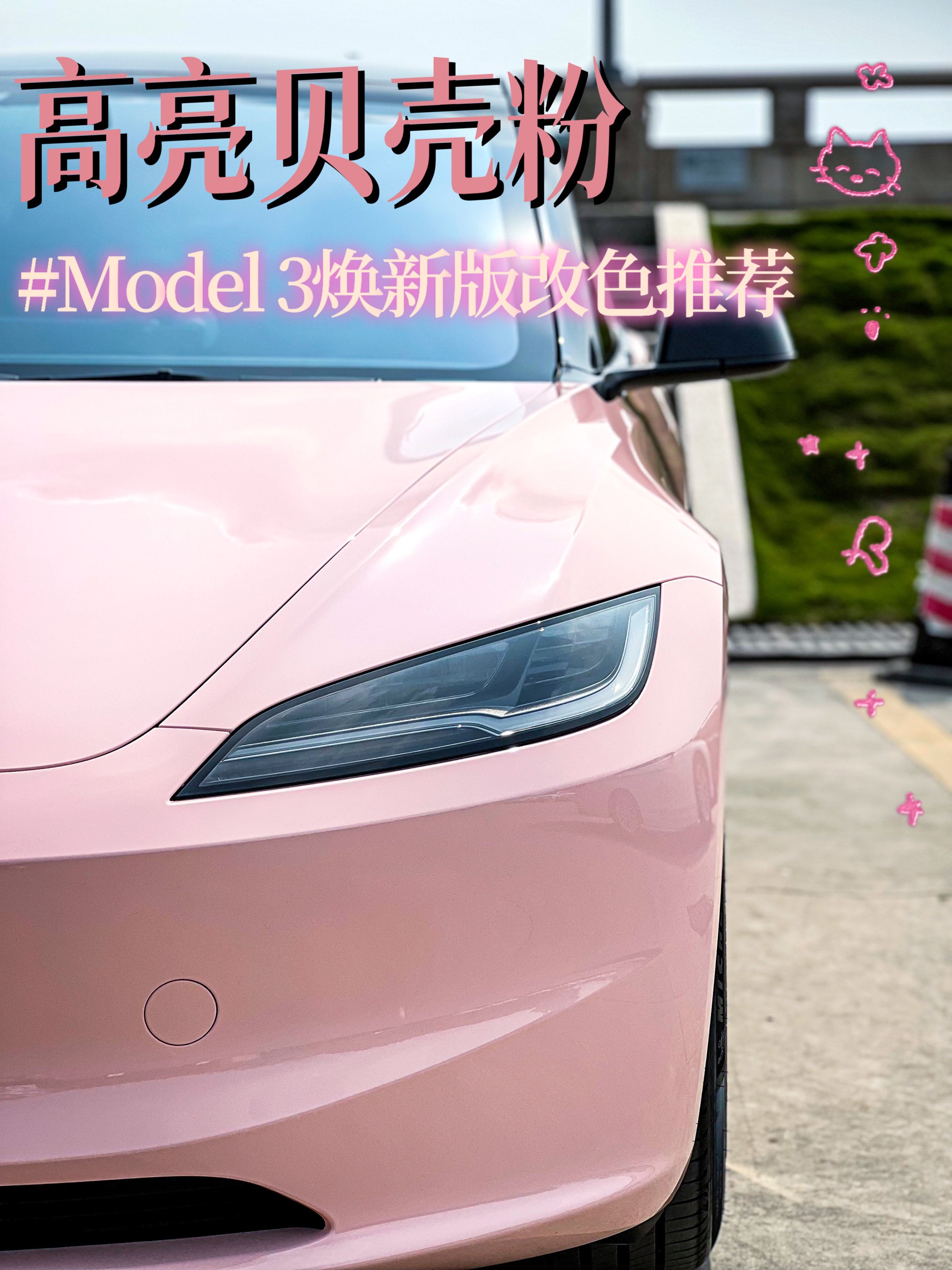 model 3焕新版初恋的粉色系