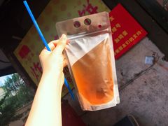 冬瓜茶-小红车炸蛋葱油饼
