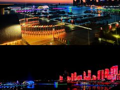 灯光秀-青岛海尔洲际酒店