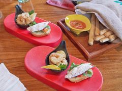 脆炸鱿鱼及虎虾-杭州西子湖四季酒店-WL BISTRO西湖餐厅(灵隐路店)