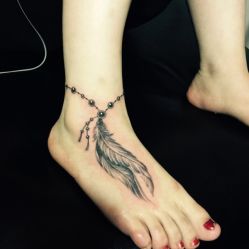 点击看大图 羽毛脚链-上海刺客纹身