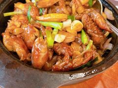 石锅鲍鱼葵花鸡-南山鲜虾面·活鲜小馆·海味大连菜(南山总店)