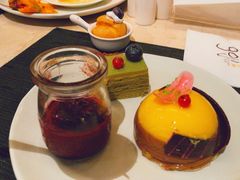 栗子慕斯&nbsp;抹茶蛋糕&nbsp;蓝莓慕斯-顺德美的万豪酒店·自助餐·贡厨