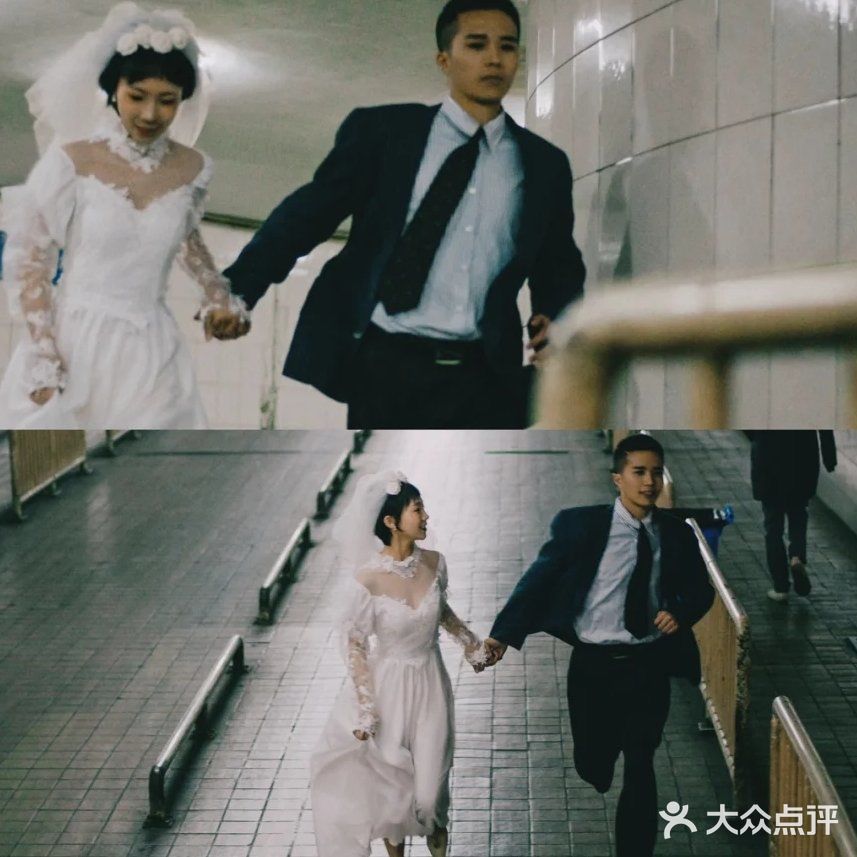 复古港风婚纱照