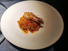 意式手工海鲜宽面佐虎虾-弦月窗LUNETTE BY AMANDA(复兴路店)