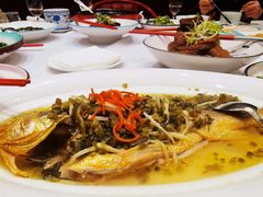 雪菜蒸大黄鱼-上海老饭店(北京分店)
