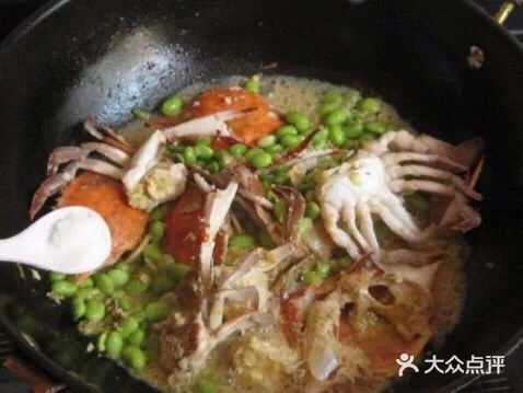 梭子蟹炒毛豆,鲜上加鲜