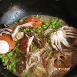 梭子蟹炒毛豆,鲜上加鲜
