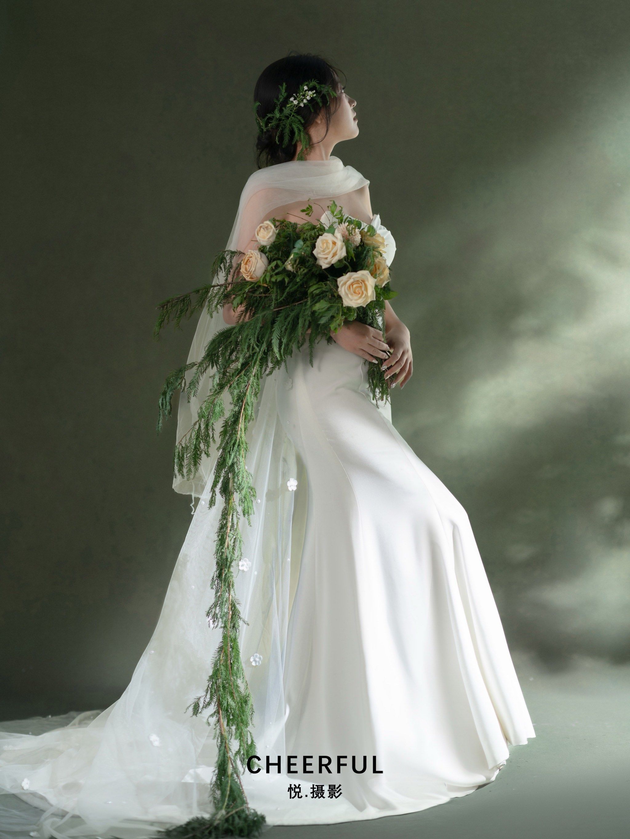 森系复古风的婚纱也太美了吧
