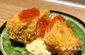 Salmon Tempura with Caviar