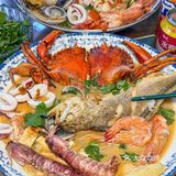 在杭州‼️打卡奥运冠军同款海鲜面，hoho吃🥰