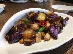 茄子烧扇贝-双合园·海鲜水饺青岛菜(万佳广场店)
